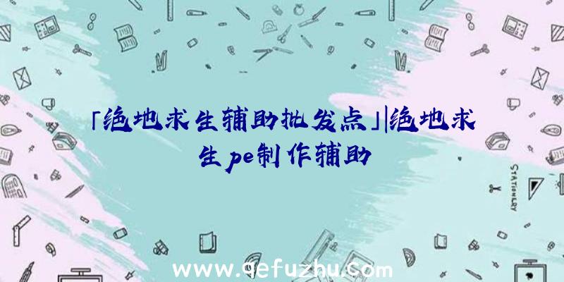 「绝地求生辅助批发点」|绝地求生pe制作辅助